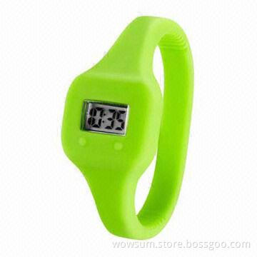 Digital Bracelet Silicone Watch, Digital Movement, Eco-friendly Material and Waterproof
